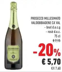 Conad Superstore Prosecco millesimato valdobbiadene ca' val offerta