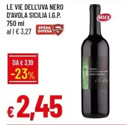 Galassia Le vie dell'uva nero d'avola sicilia i.g.p. offerta