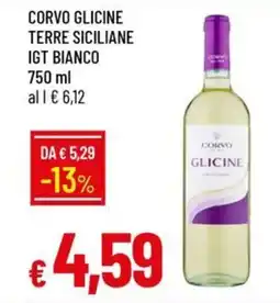 Galassia Corvo glicine terre siciliane igt bianco offerta