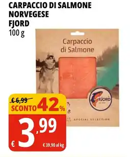 Tigros Carpaccio di salmone norvegese FJORD offerta