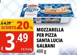 Tigros Mozzarella per pizza santa lucia GALBANI offerta