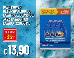 Galassia Dash power detersivo liquido lavatrice, classico offerta