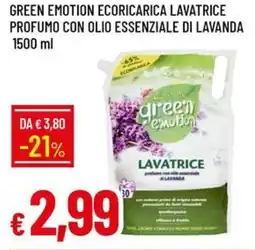 Galassia Green emotion ecoricarica lavatrice profumo con olio essenziale di lavanda offerta