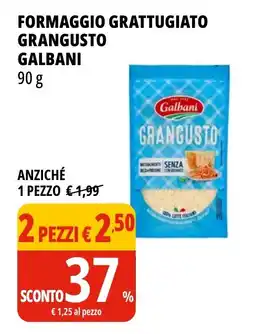 Tigros Formaggio grattugiato grangusto GALBANI offerta