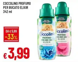Galassia Coccolino profumo per bucato elixir offerta