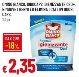 Galassia Omino bianco, idrocaps igienizzante deo+, rimuove i germi ed elimina i cattivi odori, caps offerta
