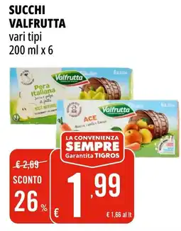 Tigros Succhi VALFRUTTA offerta
