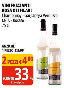 Tigros Vini frizzanti ROSA DEI FILARI offerta