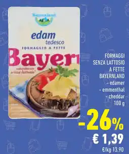 Conad Superstore Formaggi senza lattosio a fette BAYERNLAND offerta