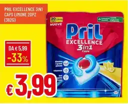 Galassia Pril excellence 3in1 caps limone offerta