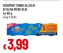 Famila ASDOMAR TONNO ALL'OLIO DI OLIVA MENO OLIO offerta