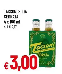 Famila TASSONI SODA CEDRATA offerta