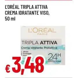 Famila L'ORÉAL TRIPLA ATTIVA CREMA IDRATANTE VISO, 50 ml offerta