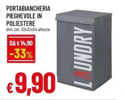 Famila PORTABIANCHERIA PIEGHEVOLE IN POLIESTERE offerta