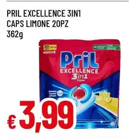 Famila PRIL EXCELLENCE 3IN1 CAPS LIMONE 20PZ offerta