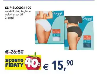 Esselunga SLIP SLOGGI 100 offerta