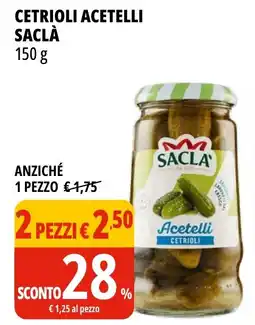Tigros Cetrioli acetelli SACLÀ offerta