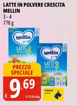 Tigros Latte in polvere crescita MELLIN 3-4 offerta