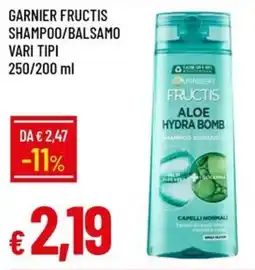 Galassia Garnier fructis shampoo/balsamo offerta