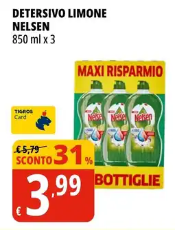 Tigros Detersivo limone NELSEN offerta