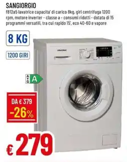 Galassia SANGIORGIO f812a5 lavatrice offerta