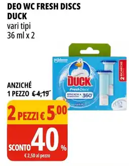 Tigros Deo wc fresh discs DUCK offerta