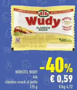 Conad Superstore Würstel wudy aia classico snack al pollo offerta