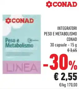 Conad Superstore Integratori peso e metabolismo CONAD offerta