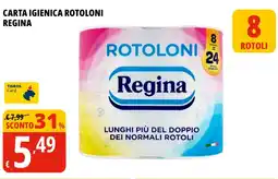 Tigros Carta igienica rotoloni REGINA offerta