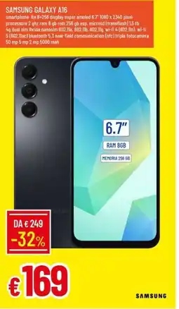 Galassia SAMSUNG GALAXY A16 offerta