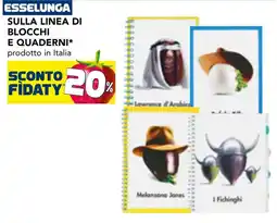 Esselunga Esselunga sulla linea di blocchi e quaderni offerta