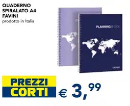 Esselunga Quaderno spiralato A4 favini offerta