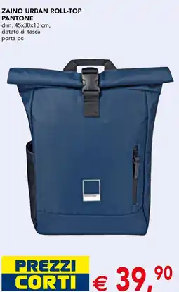 Esselunga Zaino urban roll-top pantone offerta