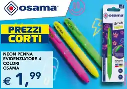 Esselunga Neon penna evidenziatore 4 colori OSAMA offerta
