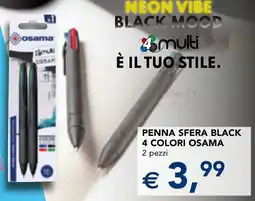 Esselunga Penna sfera black 4 colori OSAMA offerta