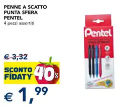 Esselunga Penne a scatto punta sfera PENTEL offerta