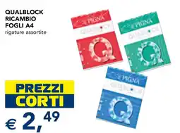 Esselunga Qualblock ricambio fogli A4 offerta