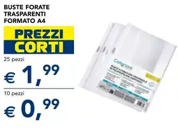 Esselunga Buste forate trasparenti formato A4 offerta