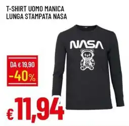 Galassia T-shirt uomo manica lunga stampata nasa offerta