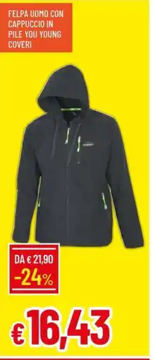 Galassia Felpa uomo con cappuccio in pile you young coveri offerta