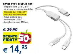 Esselunga Cavo type c split sbs offerta