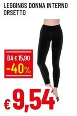 Galassia Leggings donna interno orsetto offerta