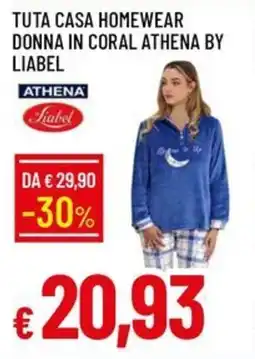 Galassia Tuta casa homewear donna in coral athena by liabel offerta