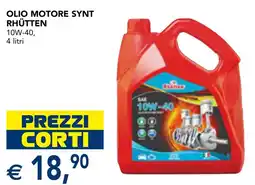 Esselunga Olio motore synt rhütten 10W-40 offerta