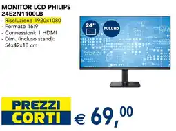 Esselunga MONITOR LCD PHILIPS 24E2N1100LB offerta