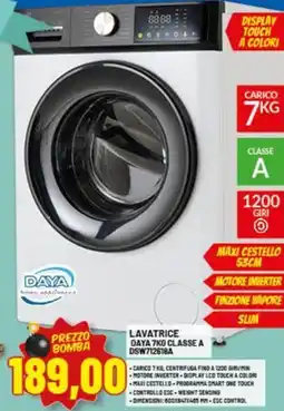 Risparmio Casa LAVATRICE DAYA 7KG CLASSE A DSW712618A offerta