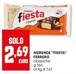 Panorama Merende "fiesta” FERRERO offerta