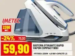 Risparmio Casa IMETEC SISTEMA STIRANTE RAPID VAPOR COMPACT 9051 offerta