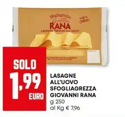 Panorama Lasagne all'uovo sfogliagrezza GIOVANNI RANA offerta