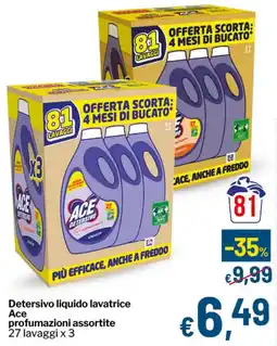 Qui Discount Detersivo liquido lavatrice Ace offerta
